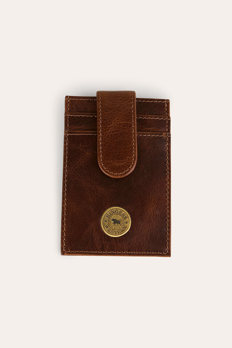 Ringers Western Toro Card Clip - Cognac