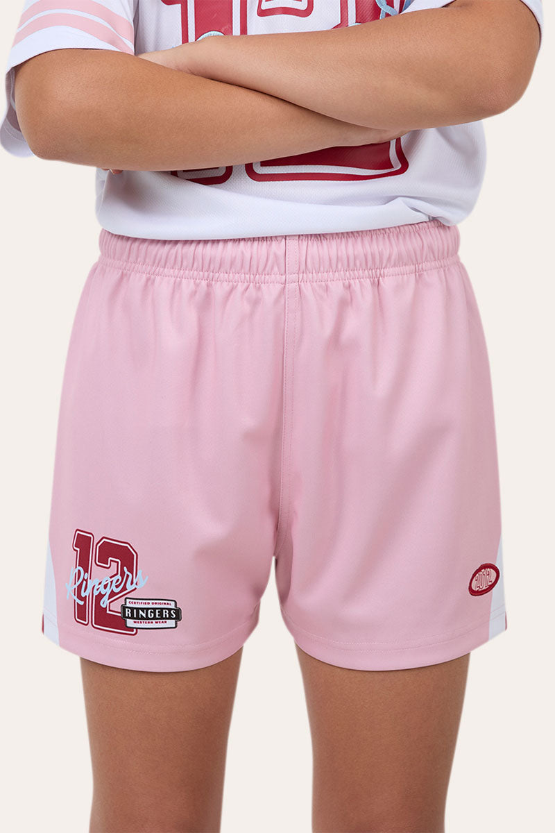 Ringers Western Since 2012 Unisex Youth Footy Short - Pink