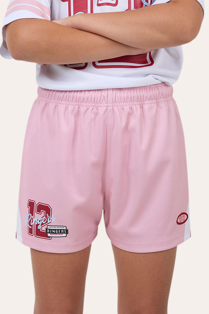 Ringers Western Since 2012 Unisex Youth Footy Short - Pink