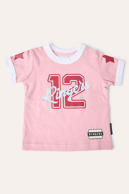 Ringers Western Since 2012 Babies Bambino Football Jersey - Pink / White