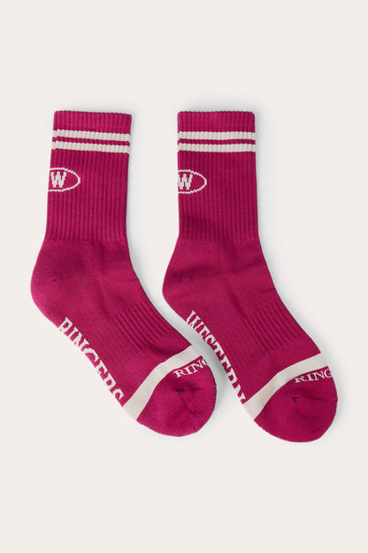 Ringers Western Wild At Heart Sport Sock - Plum