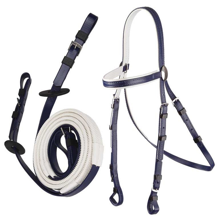 Zilco Race Bridle &amp; Buckle Reins Navy