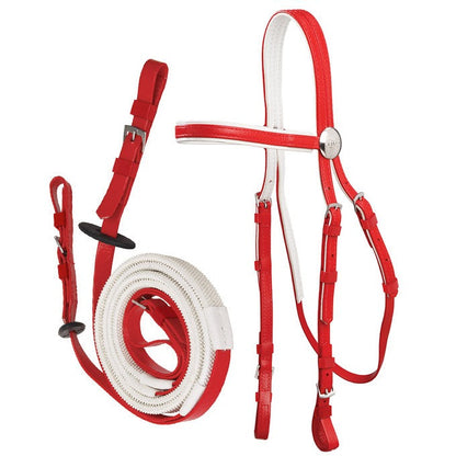 Zilco Race Bridle &amp; Buckle Reins Red