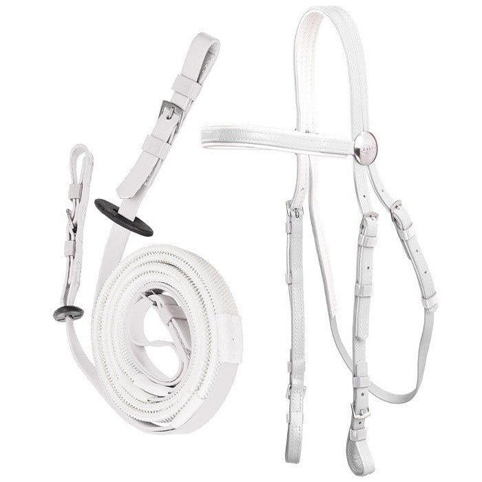 Zilco Race Bridle &amp; Buckle Reins White