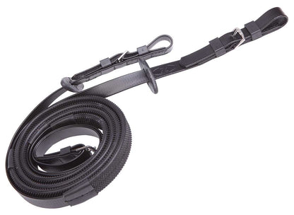 Zilco Race &amp; Exercise Reins 19mm / Buckle End (Black Grip) / Black