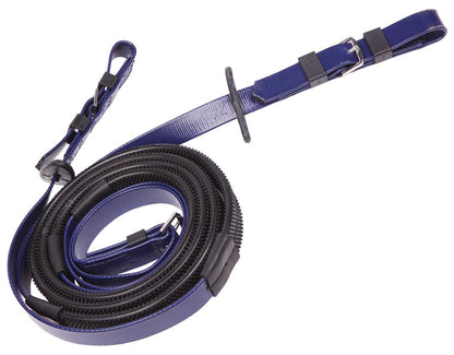 Zilco Race &amp; Exercise Reins 19mm / Buckle End (Black Grip) / Navy