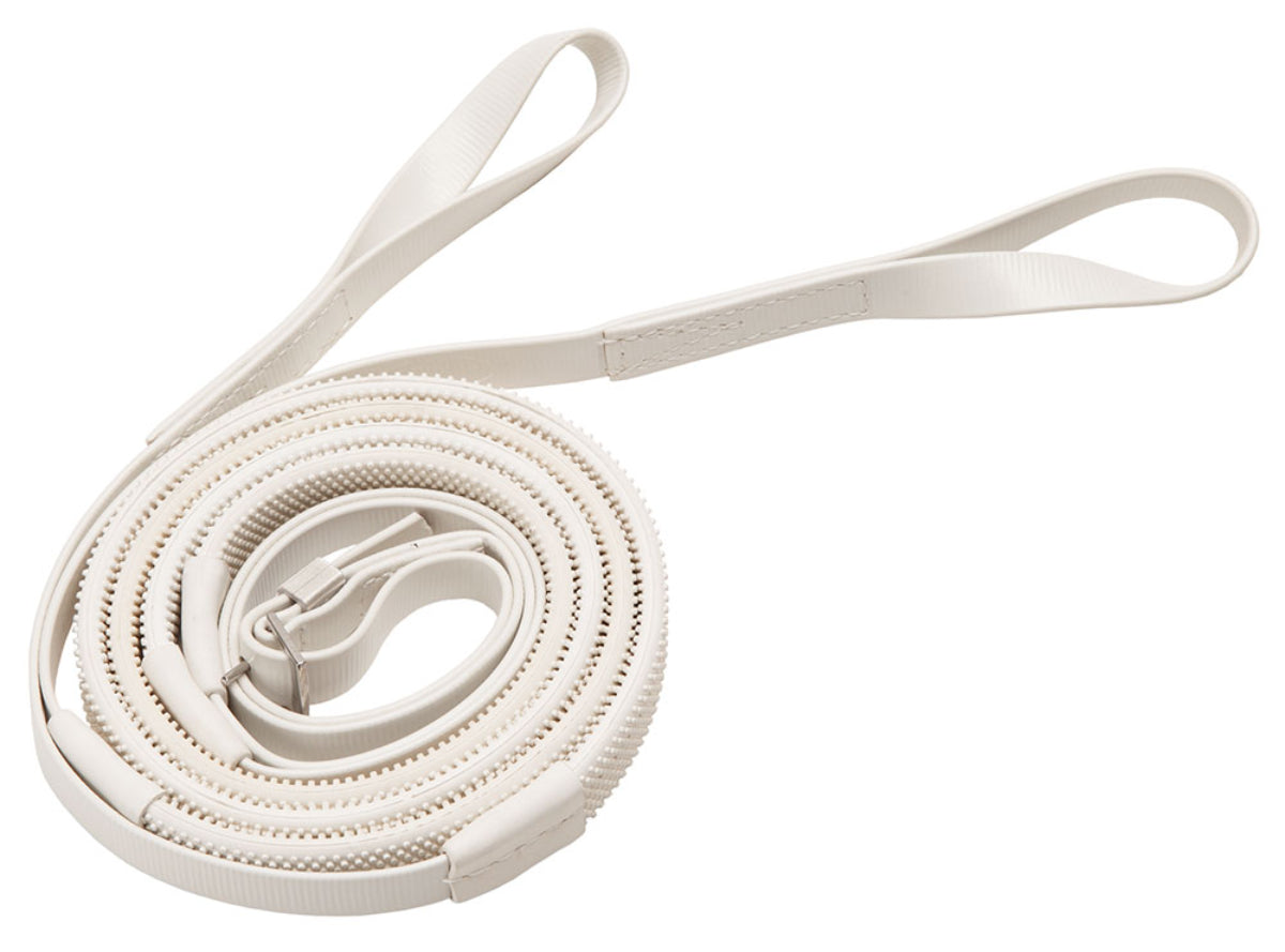 Zilco Race &amp; Exercise Reins 16mm / Loop End (White Grip) / White