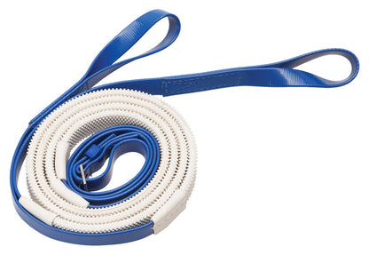Zilco Race &amp; Exercise Reins 16mm / Loop End (White Grip) / Royal Blue