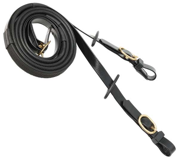 Zilco Race &amp; Exercise Reins 19mm / Brass Buckle / Black