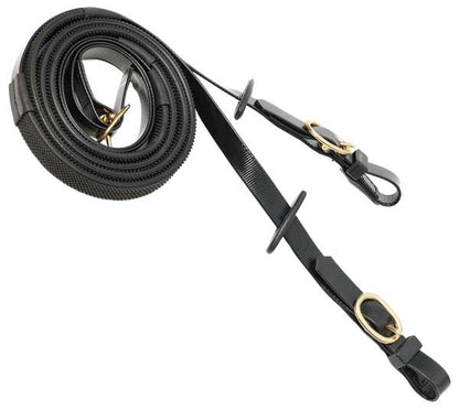 Zilco Race &amp; Exercise Reins 19mm / Brass Buckle / Black