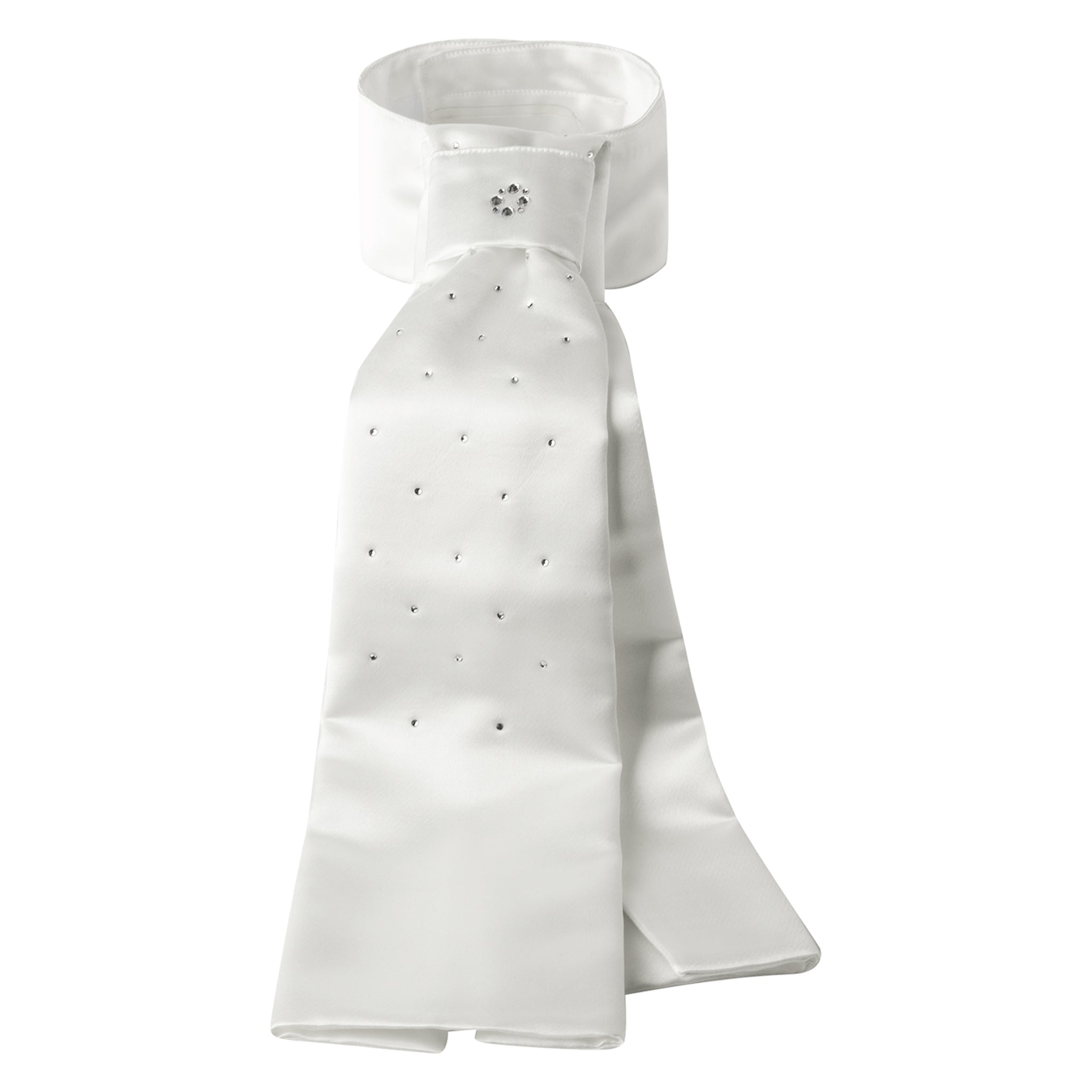 Ladies Stock White with Crystals