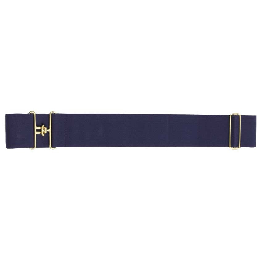 Zilco Elastic Rug Surcingle Navy Brass Fittings