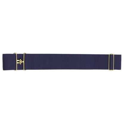 Zilco Elastic Rug Surcingle Navy Brass Fittings