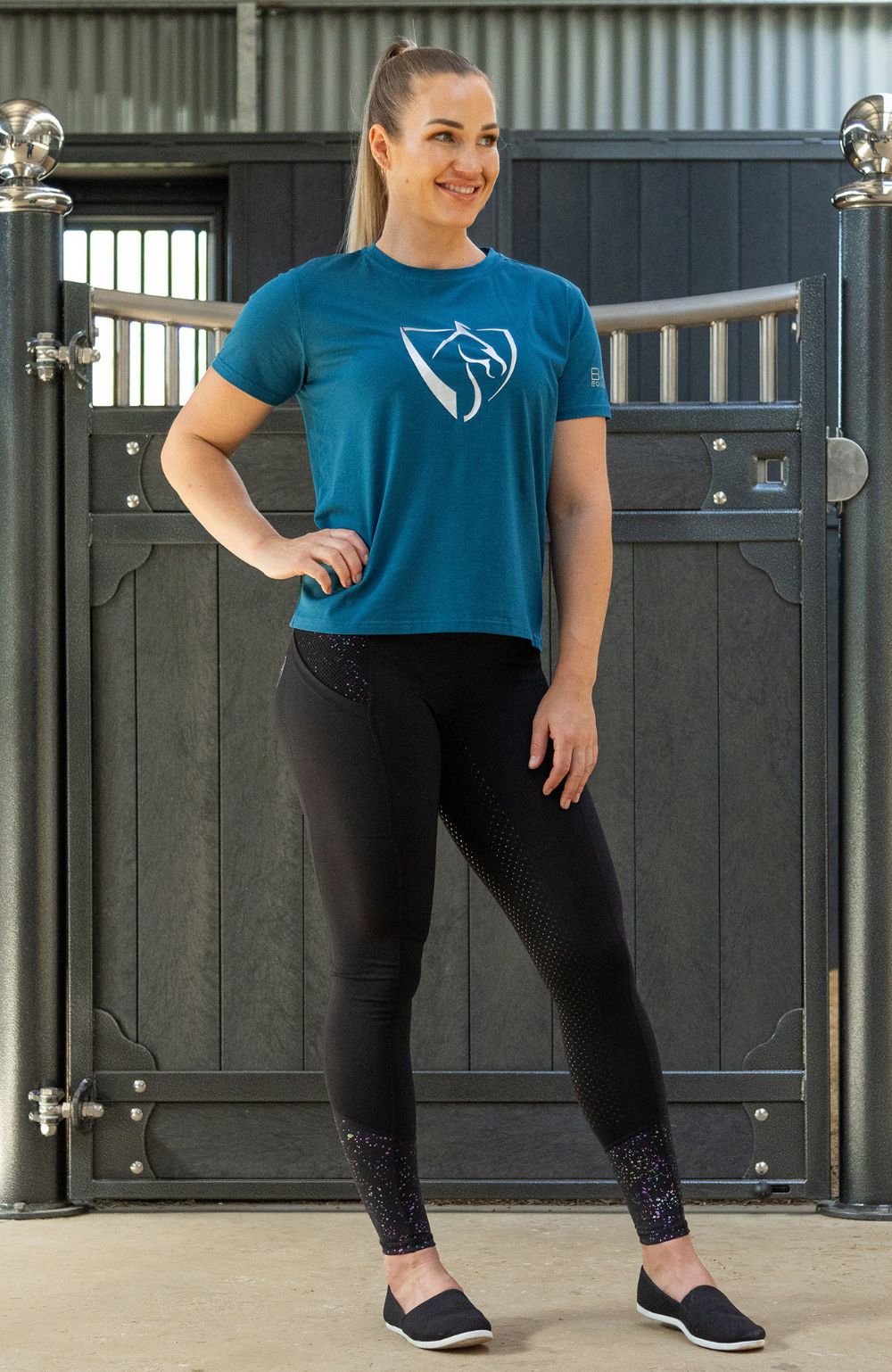 BARE Equestrian Silver Logo T-Shirt