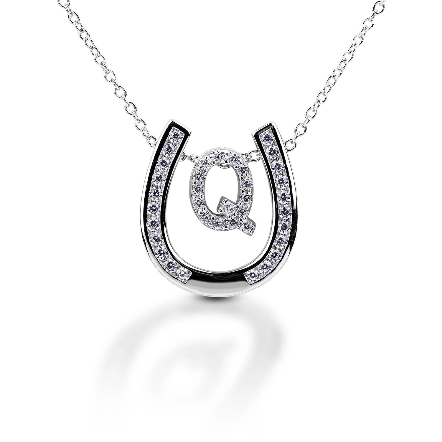 Kelly Herd Personalised Initial Horseshoe Necklace