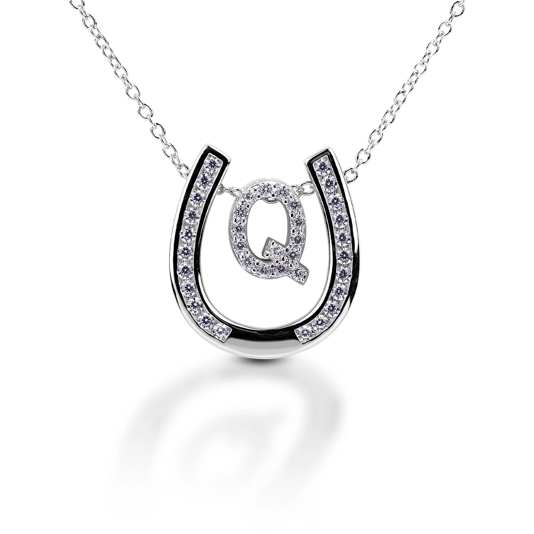 Kelly Herd Personalised Initial Horseshoe Necklace