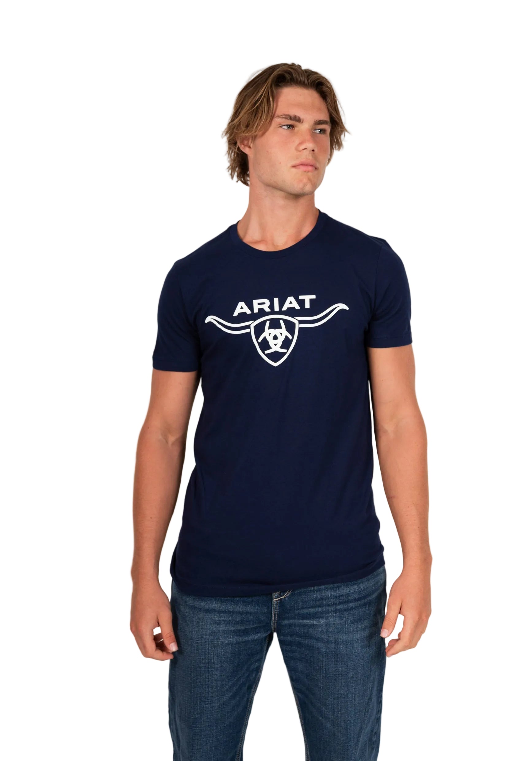 Ariat Shield Horns T-Shirt - Navy