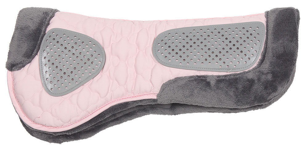 Zilco Fleece/Gel Half Pad Pink/Grey