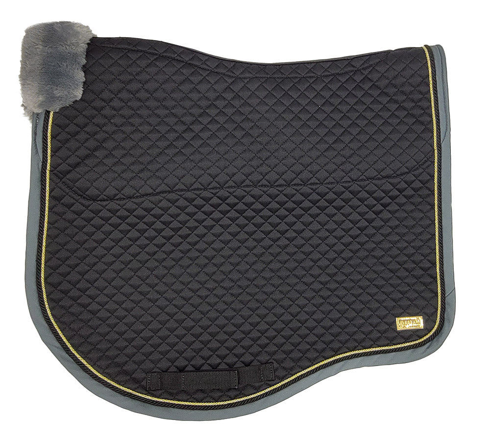 Zilco Estate Fleece Dressage Saddlecloth Black/Grey