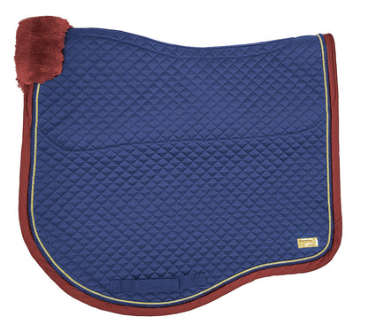 Zilco Estate Fleece Dressage Saddlecloth Navy/Burgundy