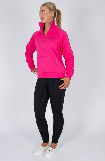 BARE Equestrian Quarter Zip Teddy Pullover Sweater