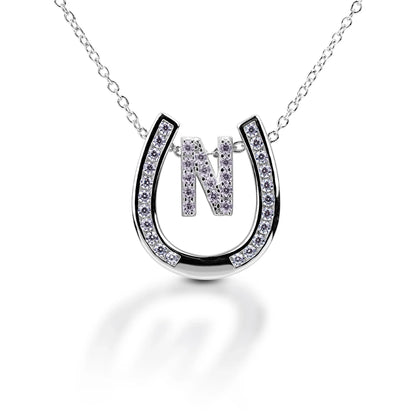 Kelly Herd Personalised Initial Horseshoe Necklace