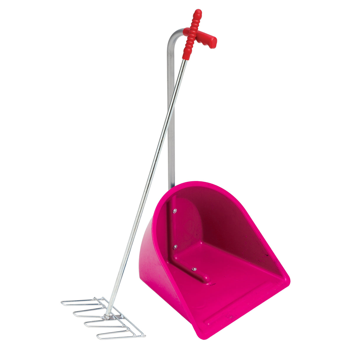 Zilco Long Handle Pooper Scoop and Rake Pink