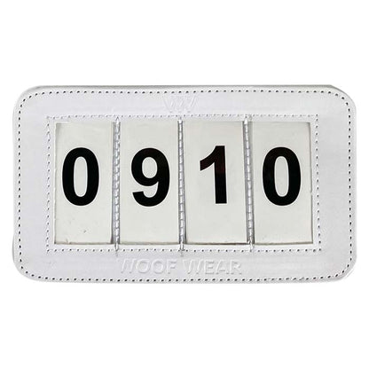 Woof Wear Saddlecloth Number Holder White 4 digit