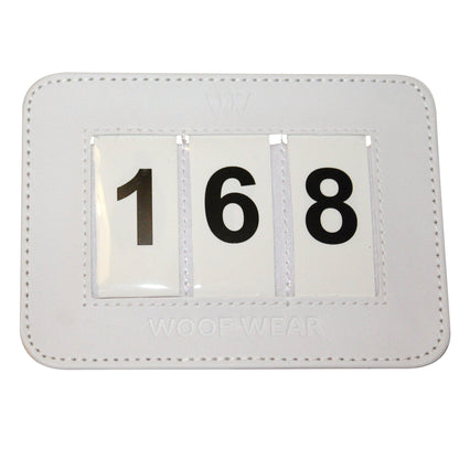 Woof Wear Saddlecloth Number Holder White 3 digit