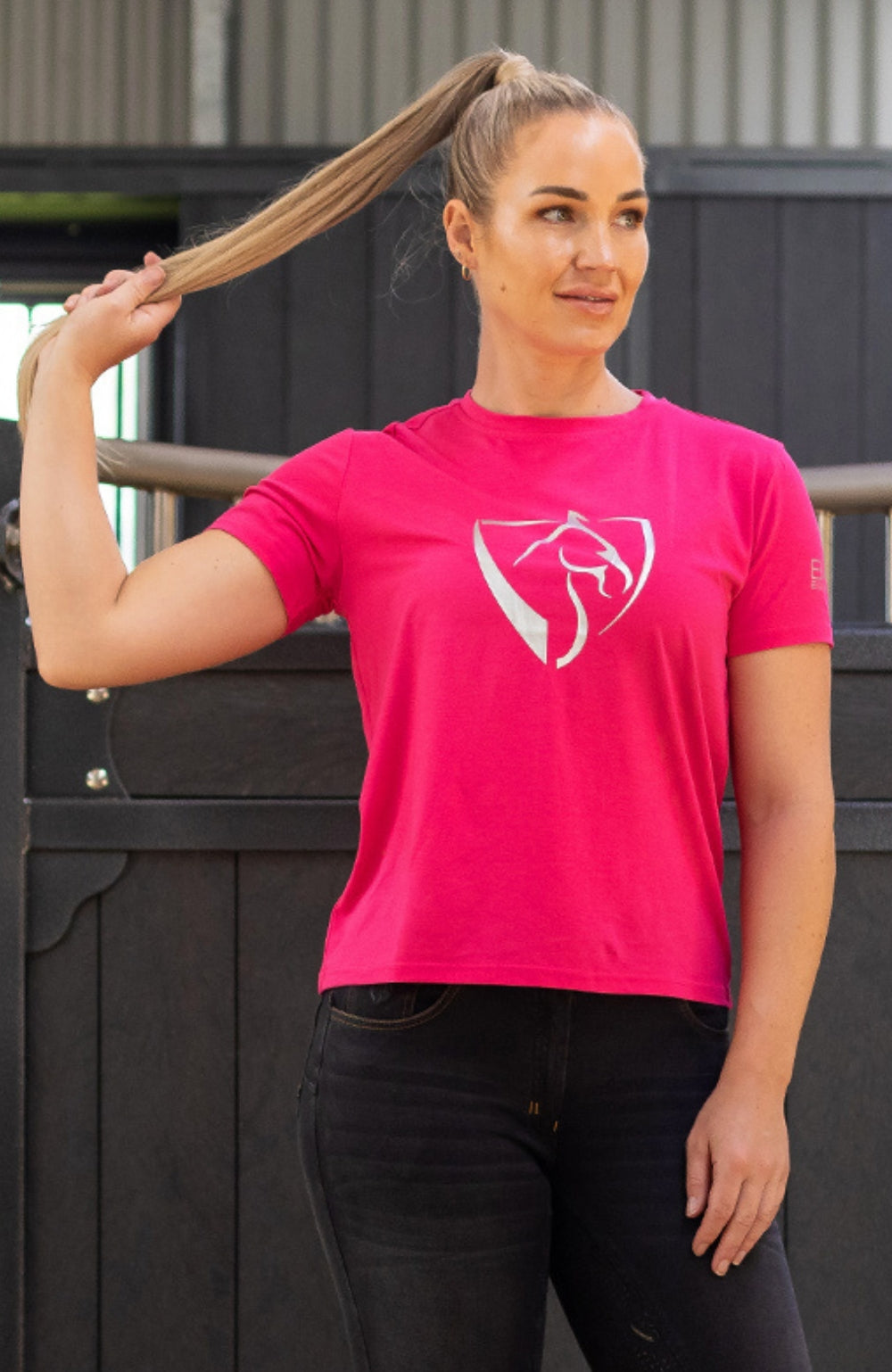 BARE Equestrian Silver Logo T-Shirt