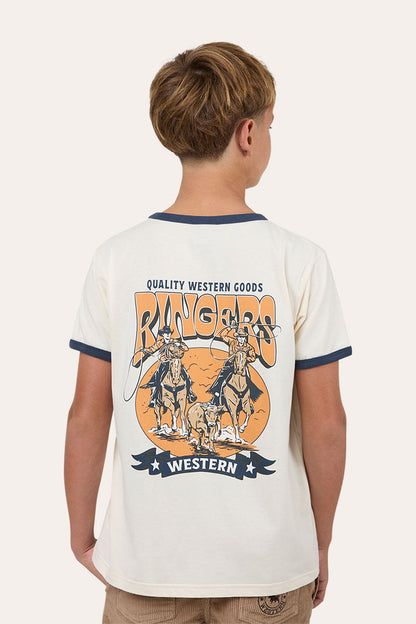 Ringers Western Dust N Ropes Youth Boys Ringer T-Shirt