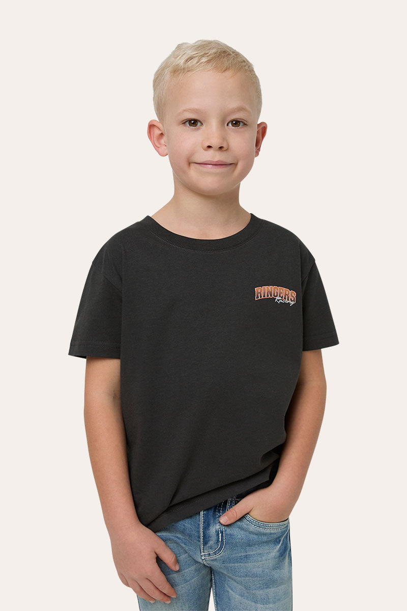 Ringers Western Ringers Racing Kids Boys T-Shirt - Charcoal