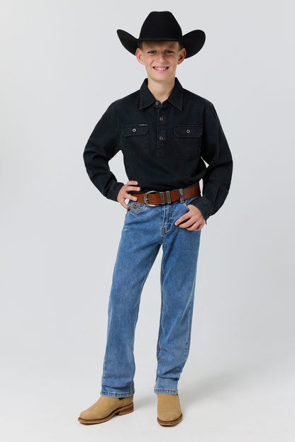 Ringers Western Woop Woop Kids Boys Jean - Mid Blue