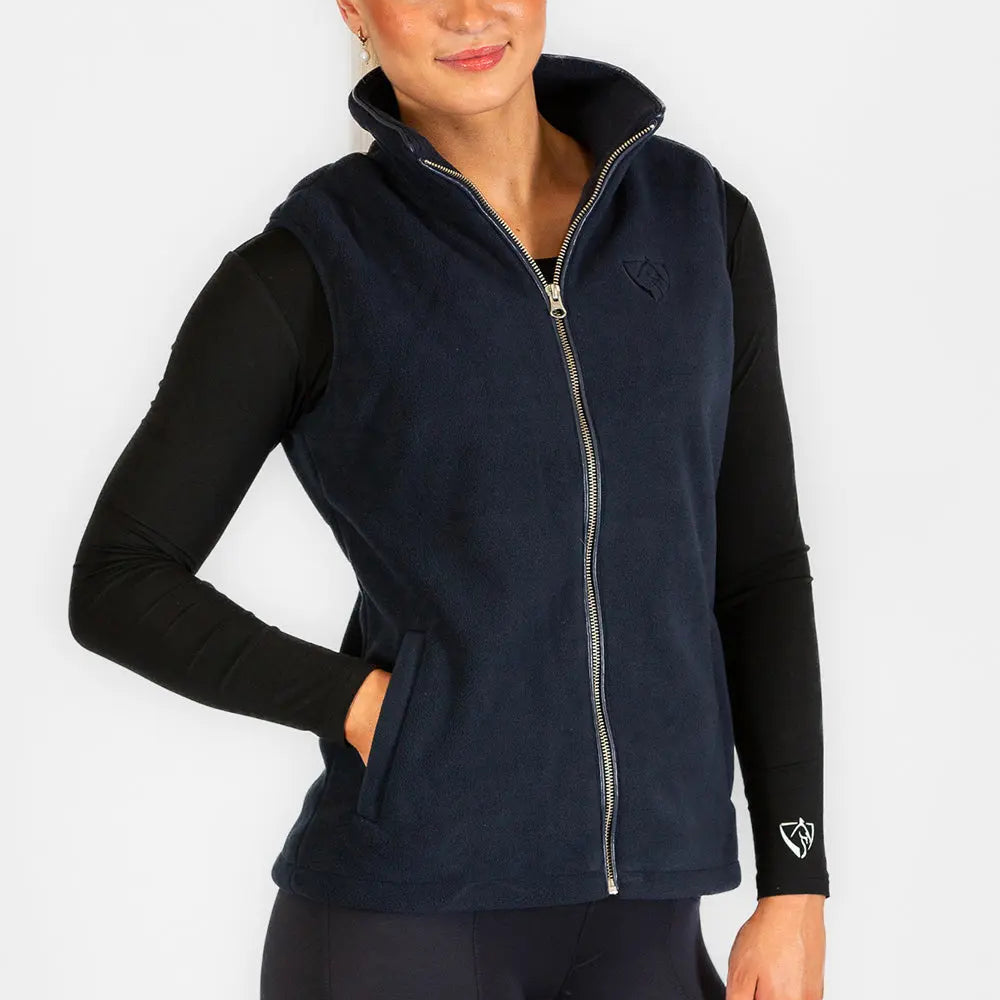 BARE Equestrian Winter Series Manor Teddy Vest - Midnight Blue