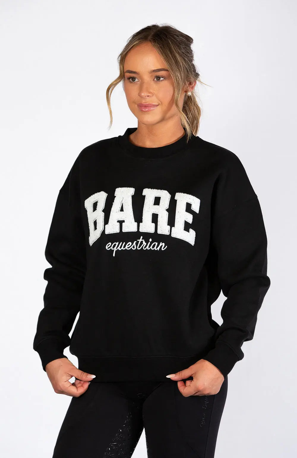 BARE Equestrian Academy Sweater - Black/White