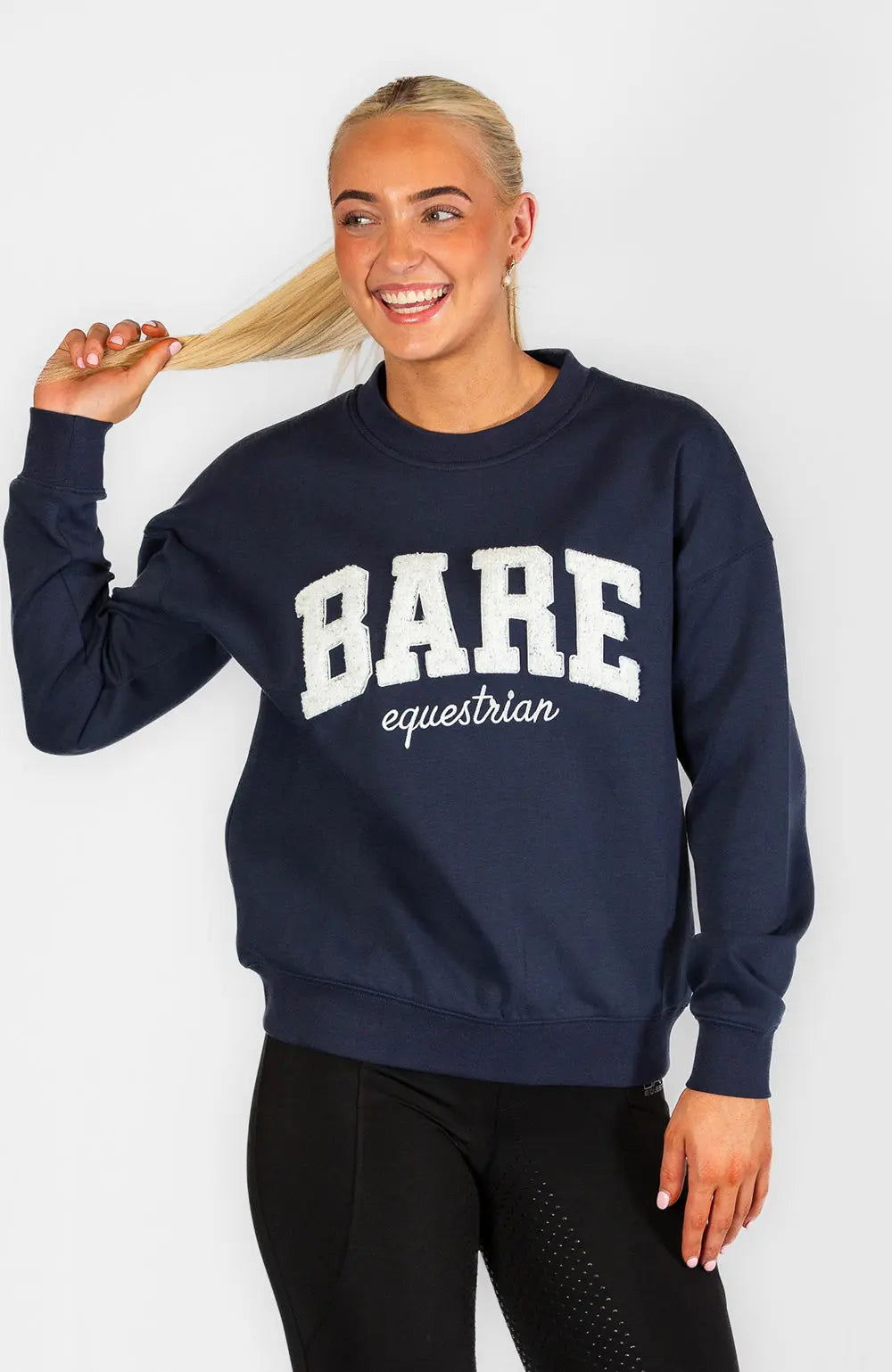 BARE Equestrian Academy Sweater - Navy/White