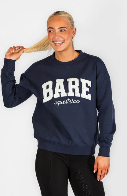 BARE Equestrian Academy Sweater - Navy/White