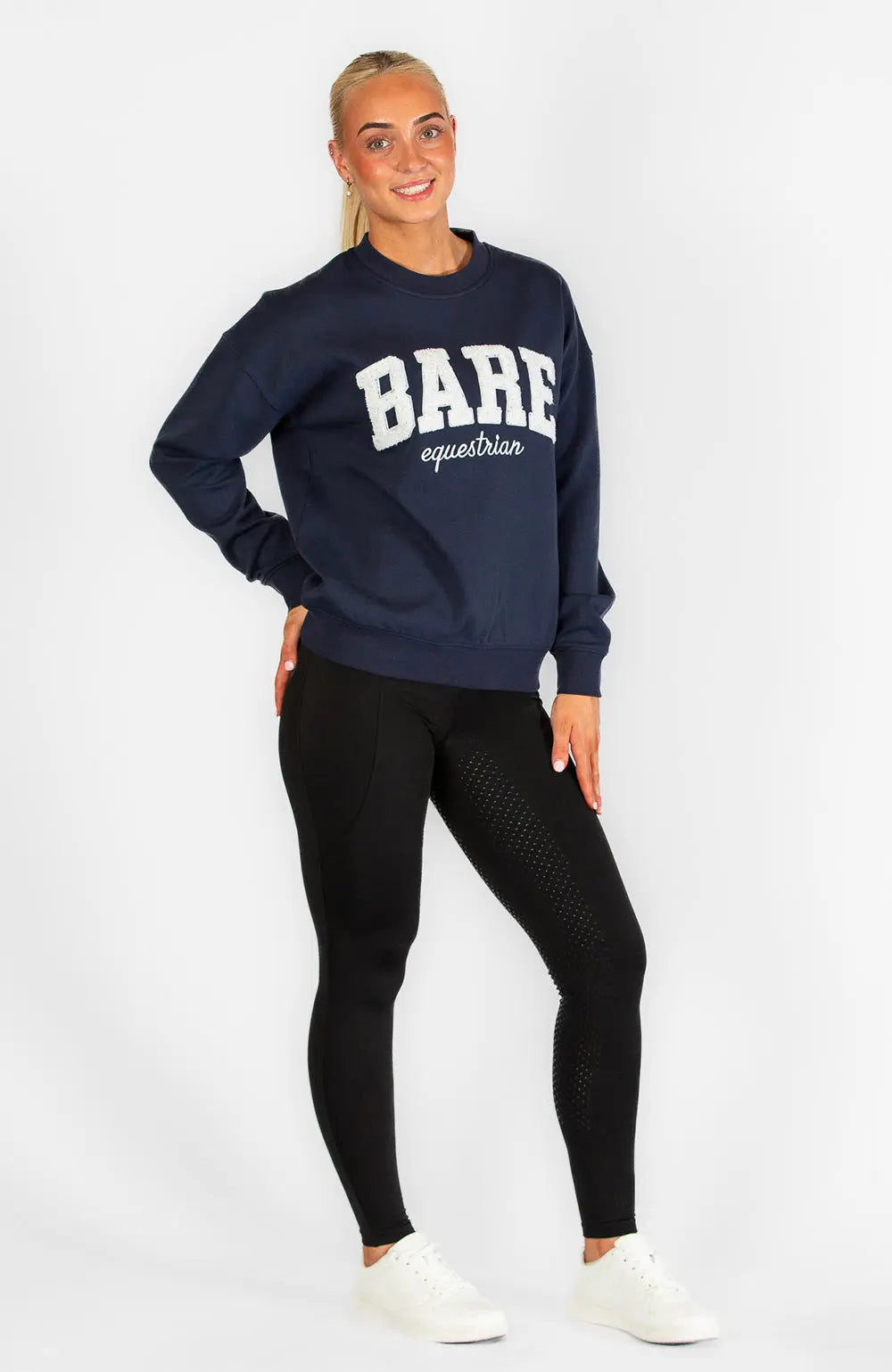 BARE Equestrian Academy Sweater - Navy/White