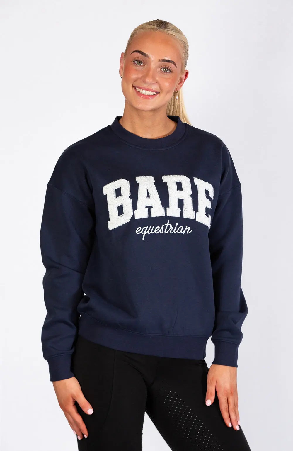 BARE Equestrian Academy Sweater - Navy/White