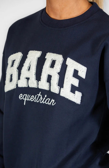 BARE Equestrian Academy Sweater - Navy/White