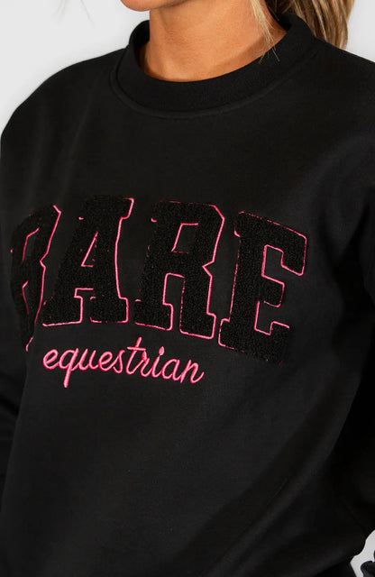 BARE Equestrian Academy Sweater - Black/Hot Pink