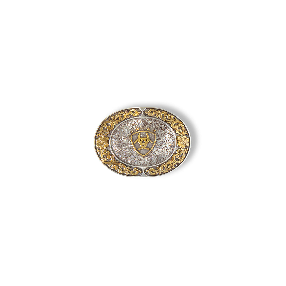Ariat Oval Smooth Edge Floral Emblem Buckle