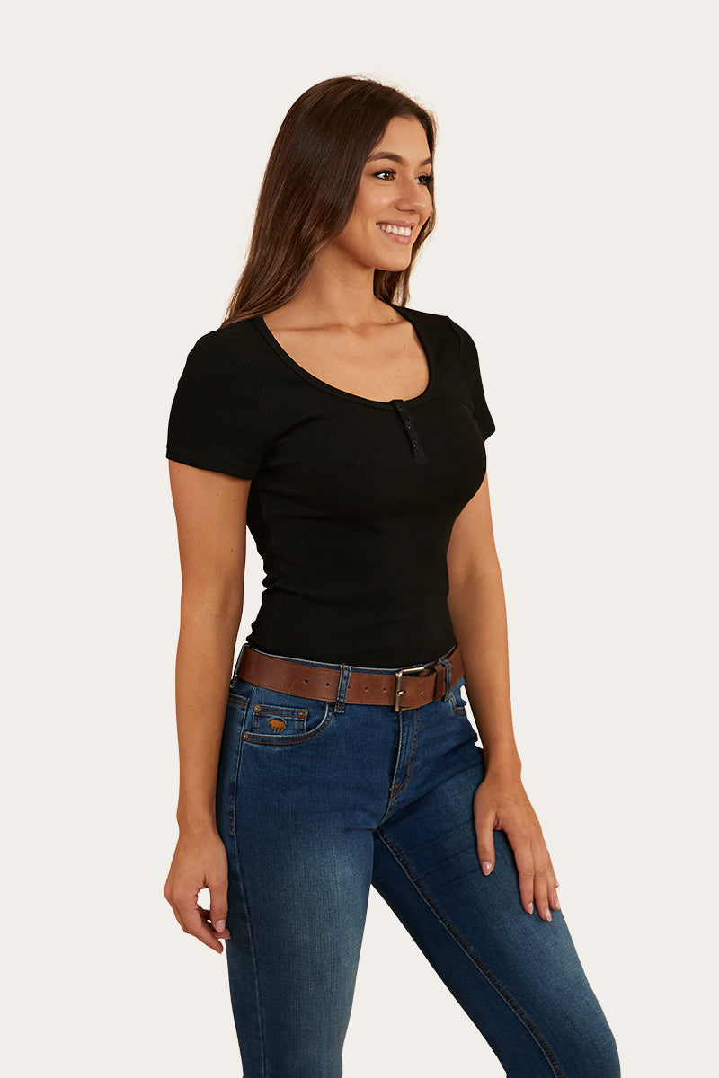 Ringers Western Arabella Womens Scoop Neck Baby Tee