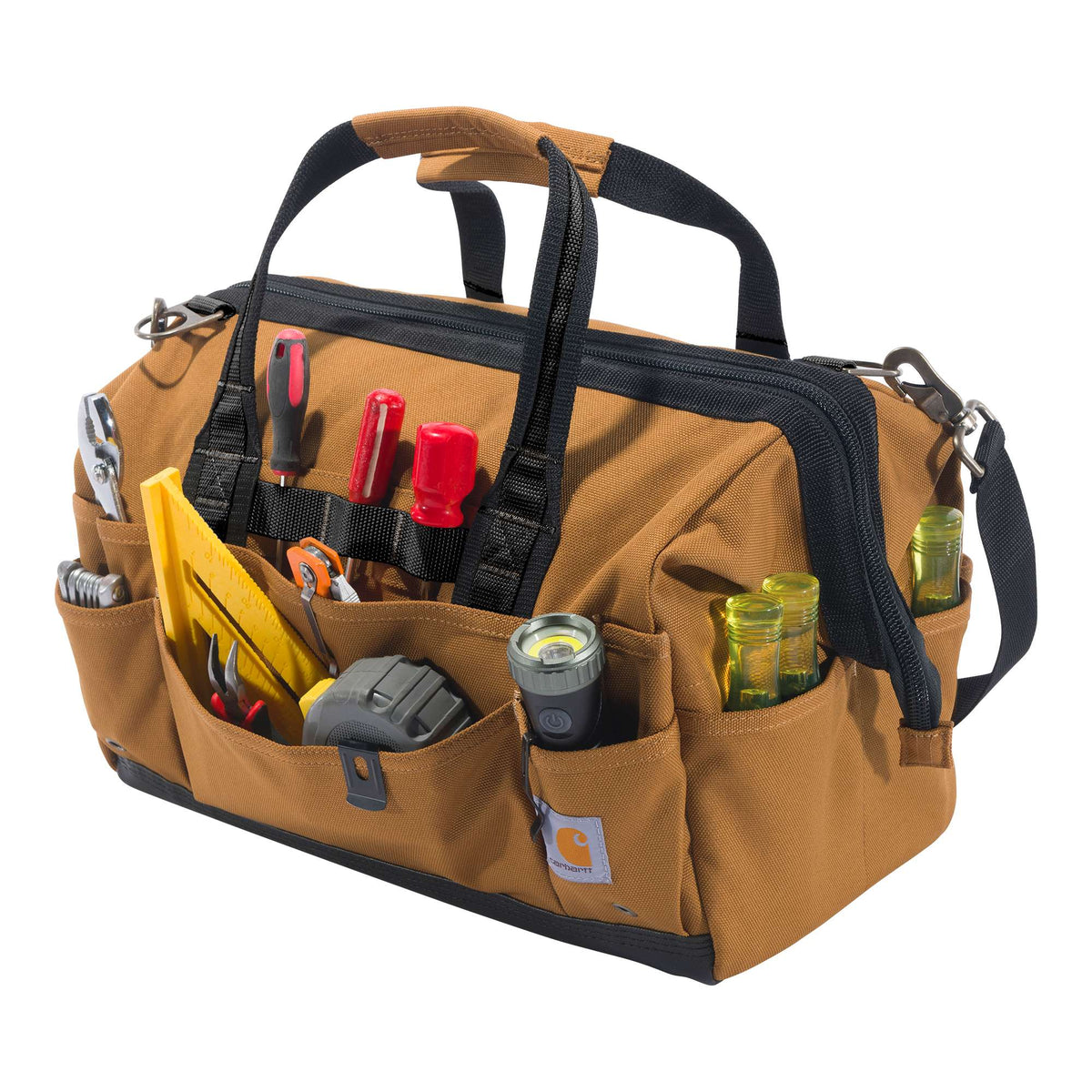 Carhartt 16-inch 30 Pocket Tool Bag - Carhartt Brown