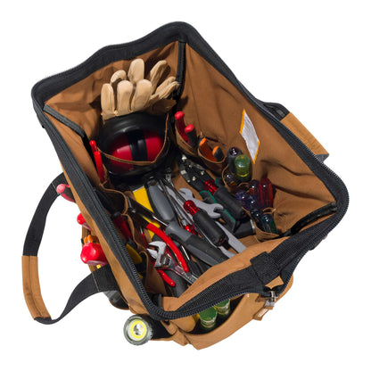 Carhartt 16-inch 30 Pocket Tool Bag - Carhartt Brown
