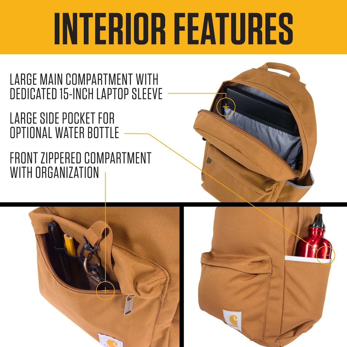 Carhartt 21L Classic Backpack - Carhartt Brown