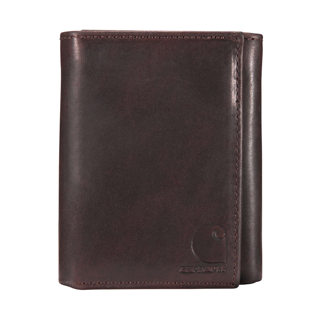 Carhartt Oil Tan Leather Trifold Wallet - Dark Brown