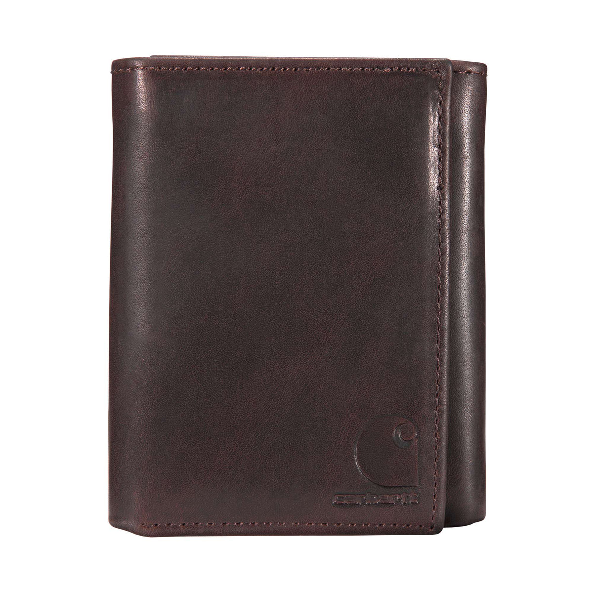 Carhartt Oil Tan Leather Trifold Wallet - Dark Brown