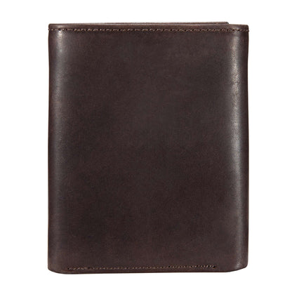 Carhartt Oil Tan Leather Trifold Wallet - Dark Brown