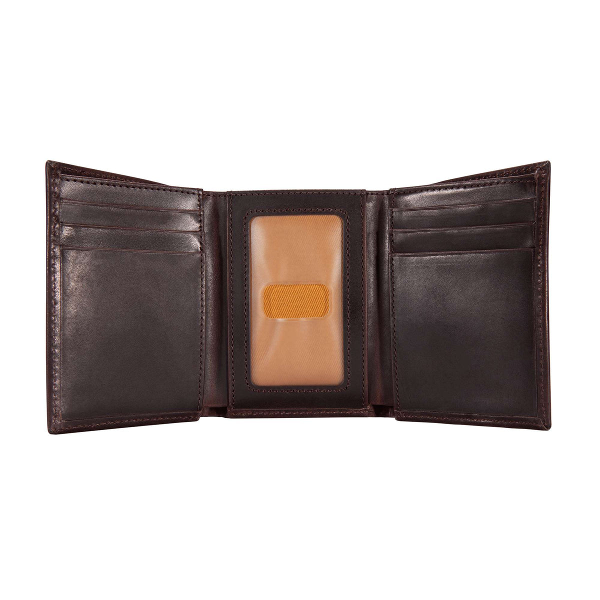 Carhartt Oil Tan Leather Trifold Wallet - Dark Brown